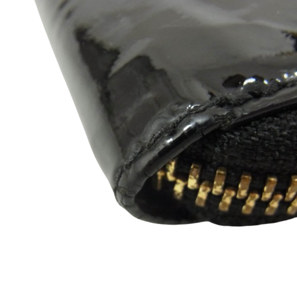 Anya Hindmarch アニヤ・ハインドマーチ リボンプレート エナメル マルチ パスポートケース ブラック系【中古】