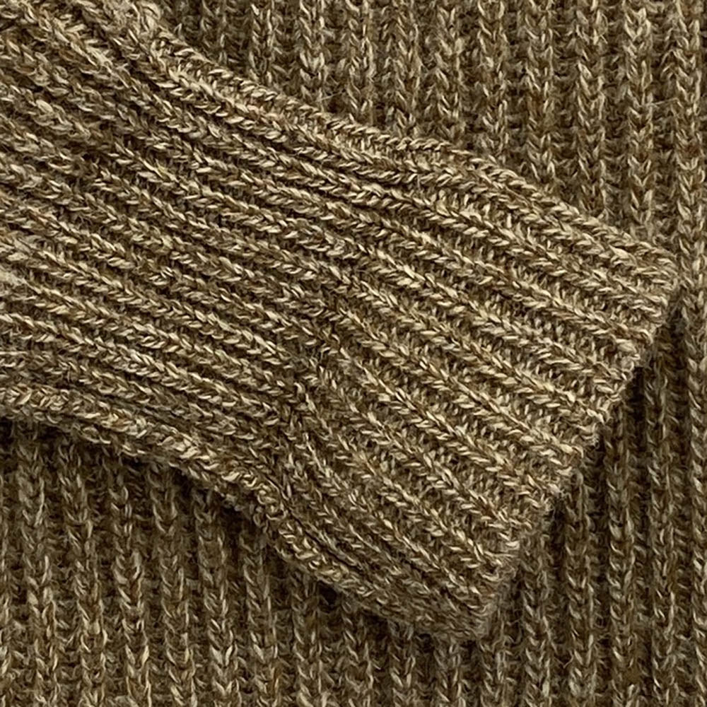 BONCOURA ボンクラ Wool Fisher Man Sweater Knit フィッシャーマン ウール プルオーバー ニット ブラウン系 38【中古】