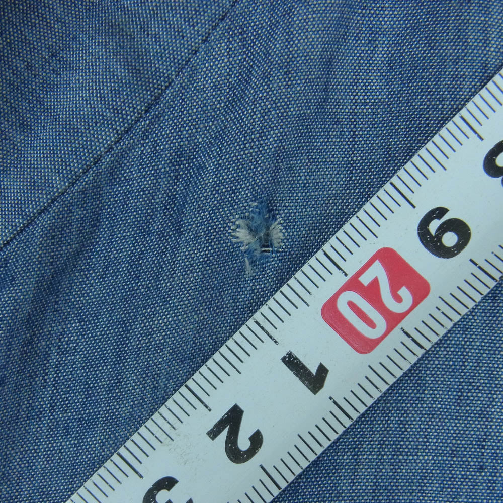 GIORGIO ARMANI ジョルジオアルマーニ オープンカラー 長袖 シャツ ブルー系 サイズ表記なし【中古】