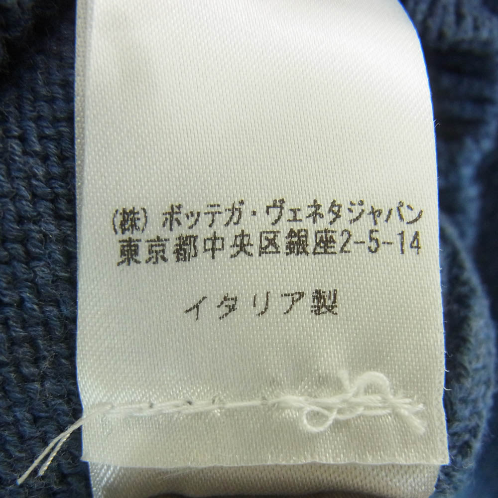 BOTTEGAVENETA ボッテガヴェネタ 371854 VZHE0 カラー切替 半袖 ニット トップ Tシャツ ネイビー系 48【中古】