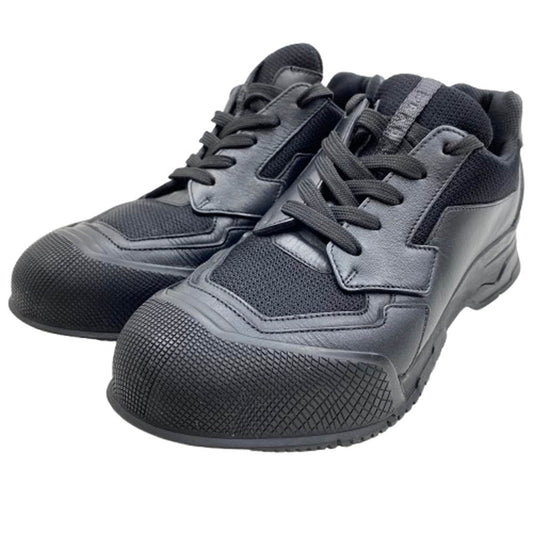 PRADA プラダ 2748 VITELLO ROIS BIKE レザー切替 ローカットスニーカー ブラック系 6【中古】