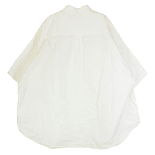 GRAPHPAPER グラフペーパー GM231-50235B Oxford OVERSIZED BD PULLOVER SHIRT オックスフォード オーバーサイズド ボタンダウン プルオーバー 半袖シャツ ホワイト系 F【美品】【中古】