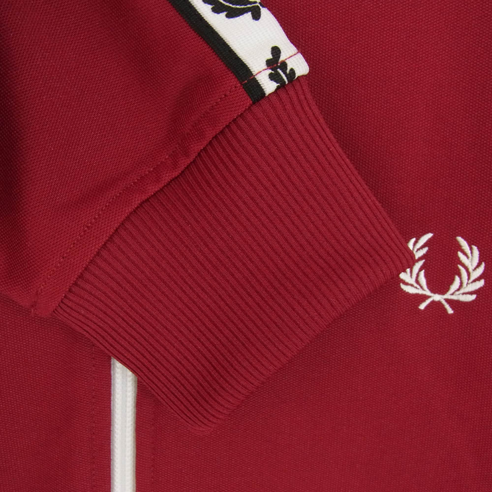 FRED PERRY フレッドペリー J6231 LAUREL WREATH TAPED TRACK JACKET テープド ジャージ トラック ジャケット エンジ系 S【中古】