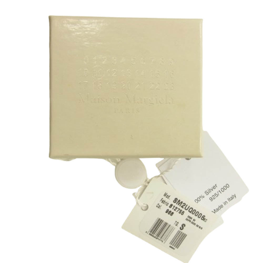 MAISON MARGIELA メゾンマルジェラ SM2UQ0006 S12755 SLIM NUMBER RING スリム ナンバーズ ロゴ リング シルバー系 19.5号【中古】