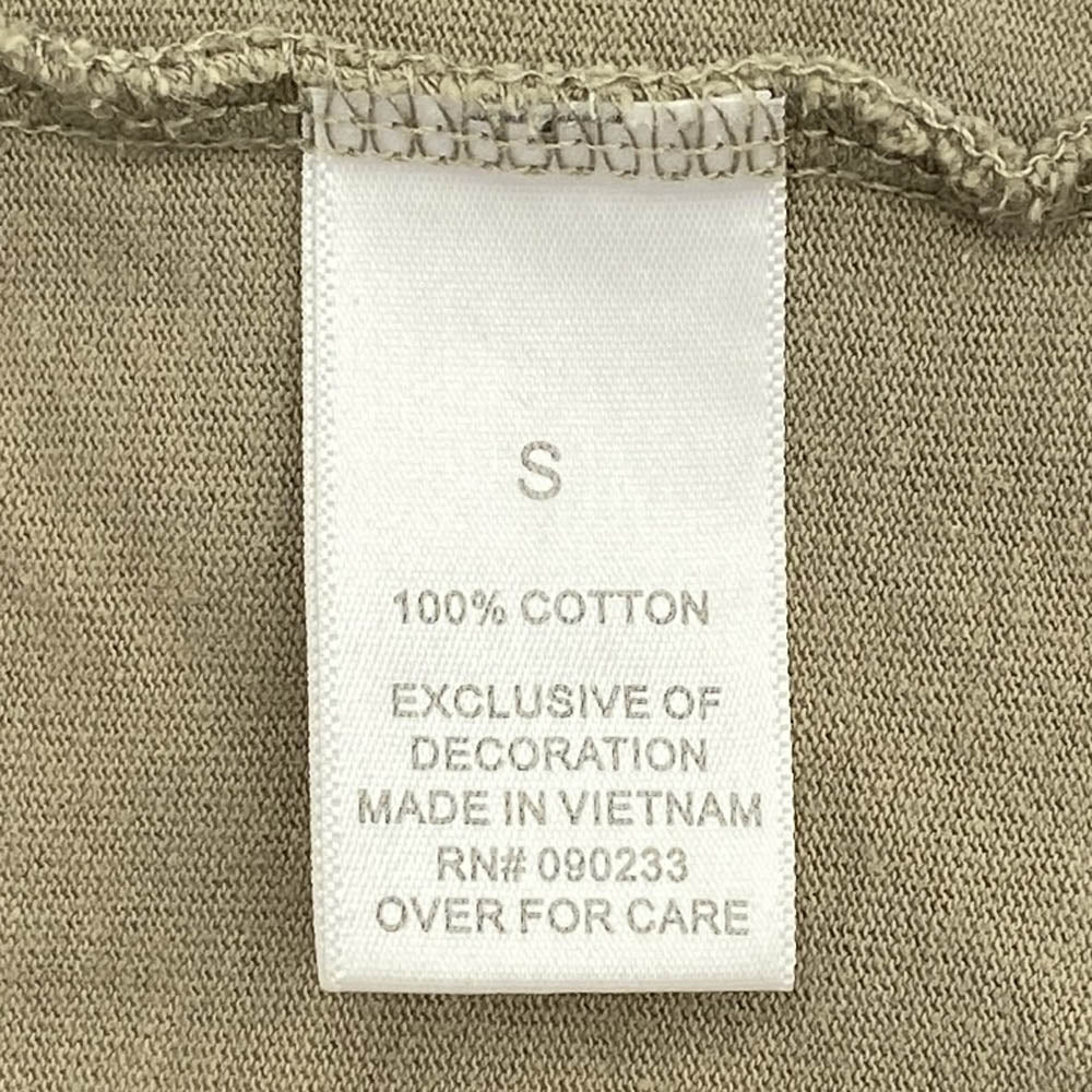 FEAR OF GOD フィアオブゴッド 21SS ESSENTIALS エッセンシャルズ Back Rubber Logo Tee バック ラバー ロゴ 半袖 Tシャツ ライトブラウン系 S【中古】