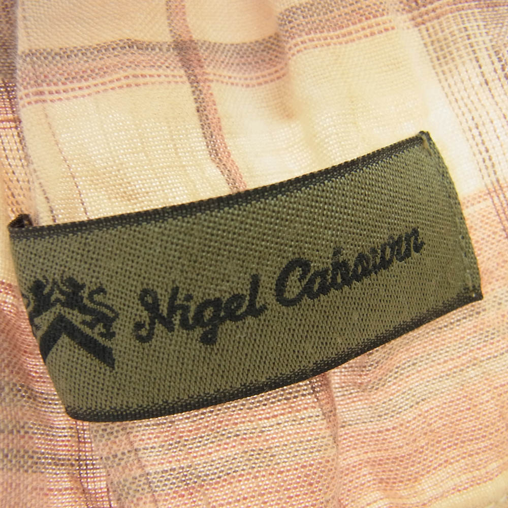 Nigel Cabourn ナイジェルケーボン チェック ストール ベージュ系【中古】