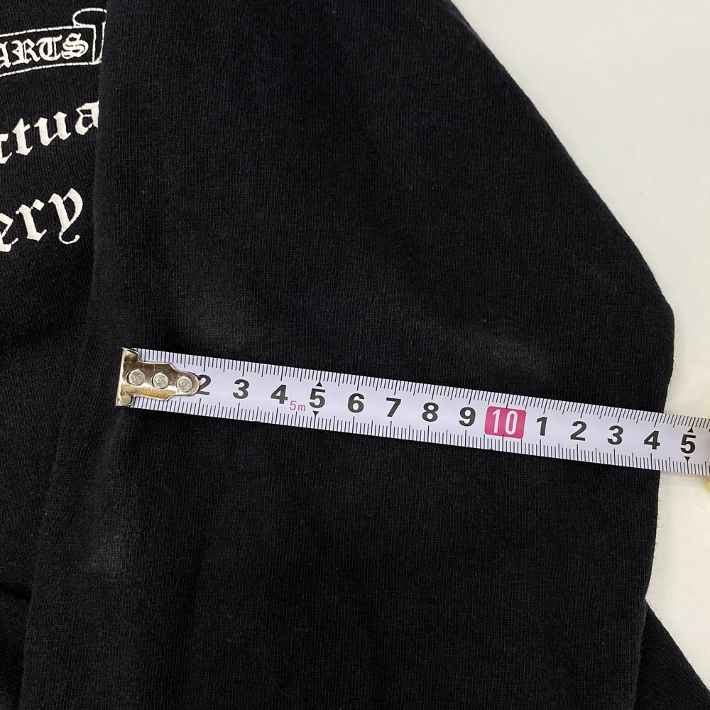 CHROME HEARTS クロムハーツ(原本無) intellectual gallery ギャラリー スクロールラベル ロゴプリント スター 長袖 Tシャツ ブラック系 M【中古】