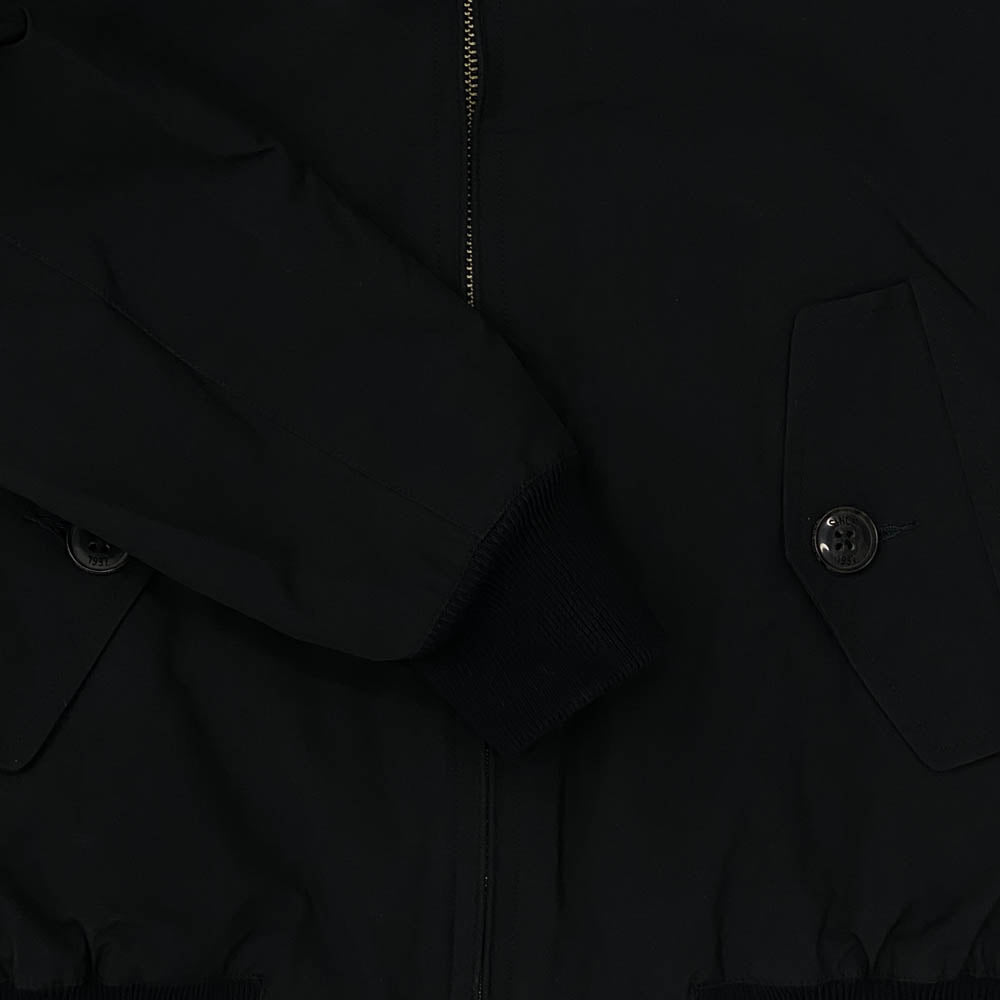 BARACUTA バラクータ 英国製 裏地チェック ハリントン ジャケット ブルゾン ブラック系 34【中古】