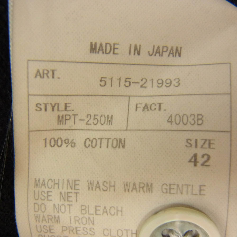 Scye サイ BASICS ベーシックス アップリケ ワッペン刺繍 半袖 ポロシャツ ブラック系 42【中古】