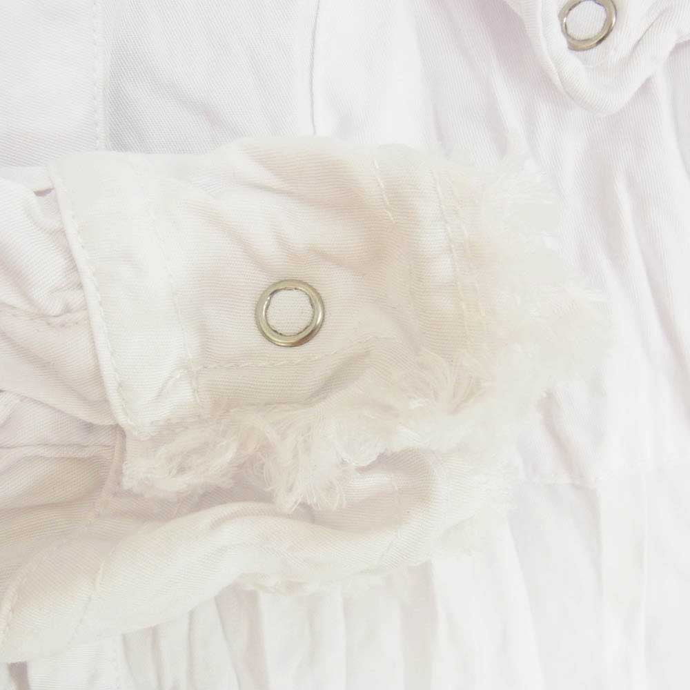 フランシストモークス MS1458/59 ハイビスカルスワロ シワ加工 ワイヤー 長袖 シャツ ホワイト系 3【中古】