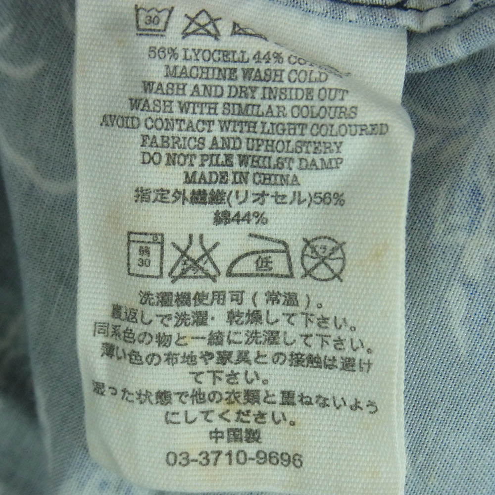 YMC ワイエムシー HAWAII PRINT SHIRT ハワイプリント 半袖 オープン シャツ Q2FAB ネイビー系 NAVY 10【中古】