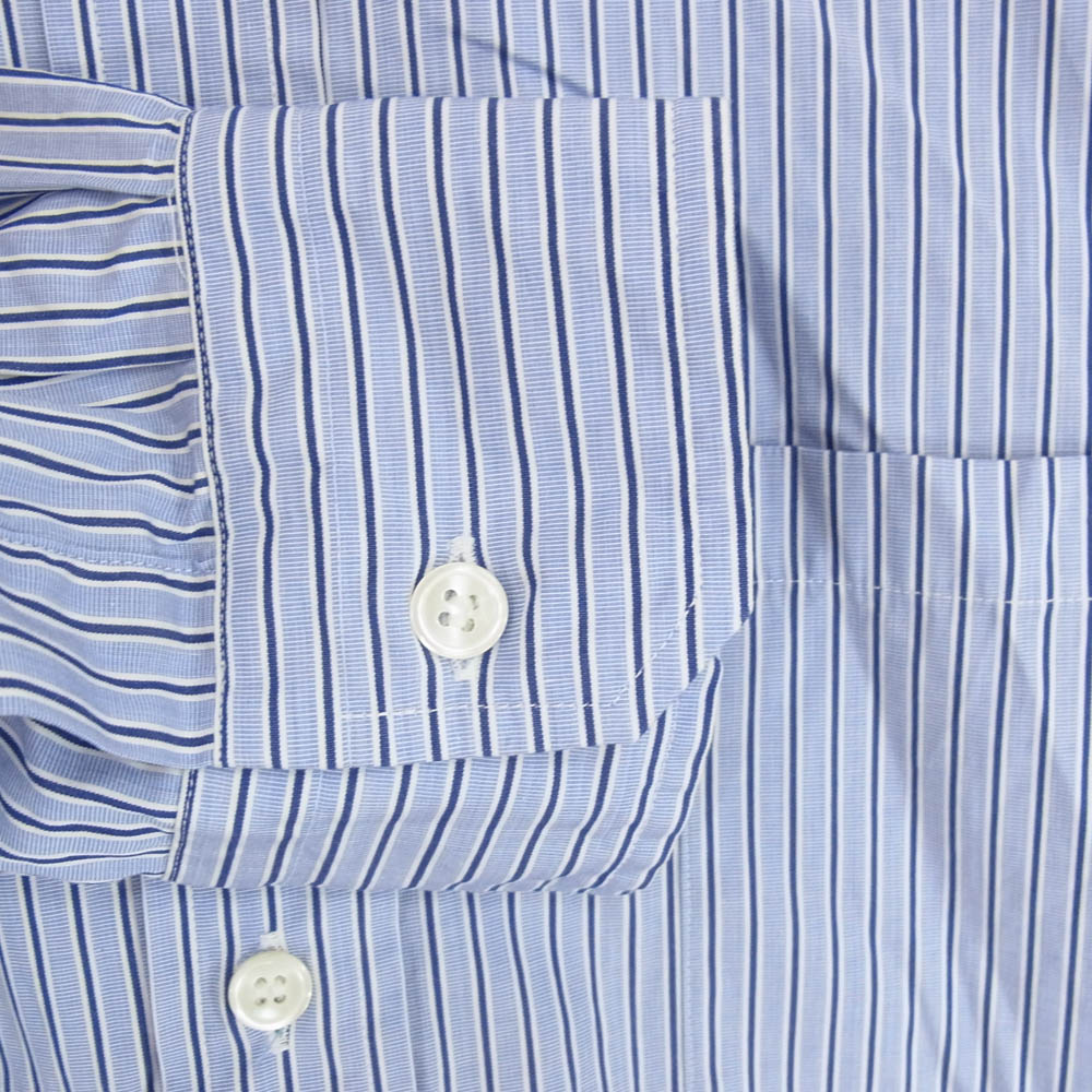 トライセクト Journal Standard ジャーナルスタンダード ボタンダウン ストライプ 長袖 シャツ ブルー系 M【中古】