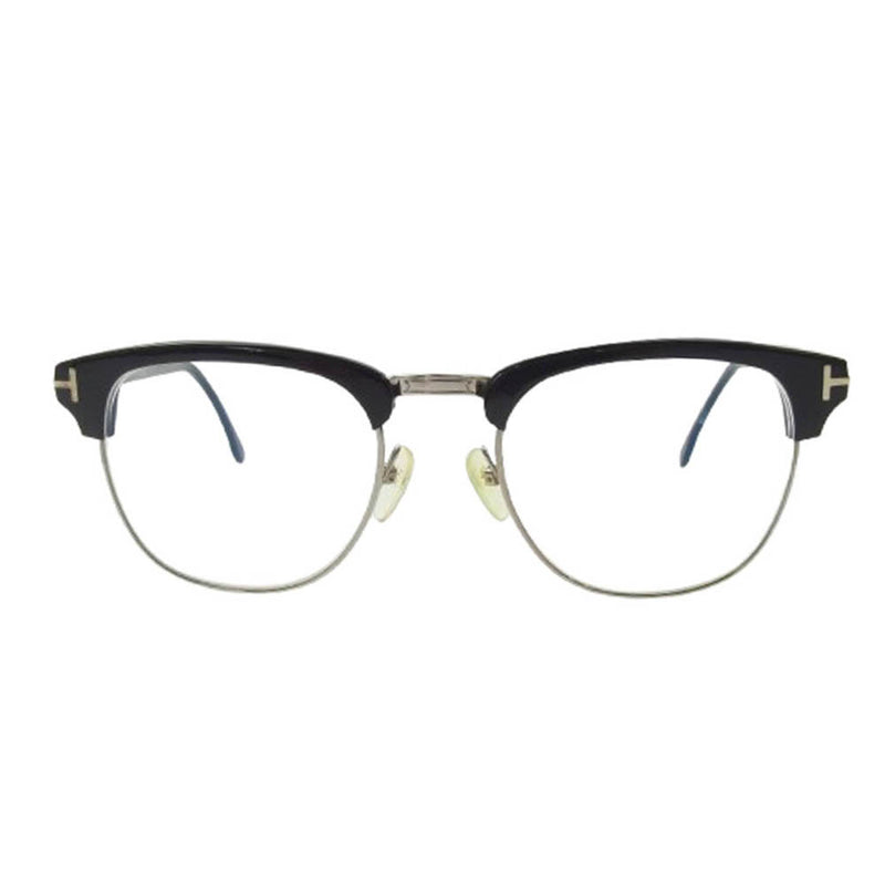 展示品　TOM FORD トムフォード Henry ヘンリー サングラス 眼鏡 カーキ 黒 ブラウンレンズ べっ甲柄  TOM FORD トムフォード TF248 度入り HENRY ヘンリー アイウェア 眼鏡 フレーム：シルバー、ブラック系 51□20　145中古
