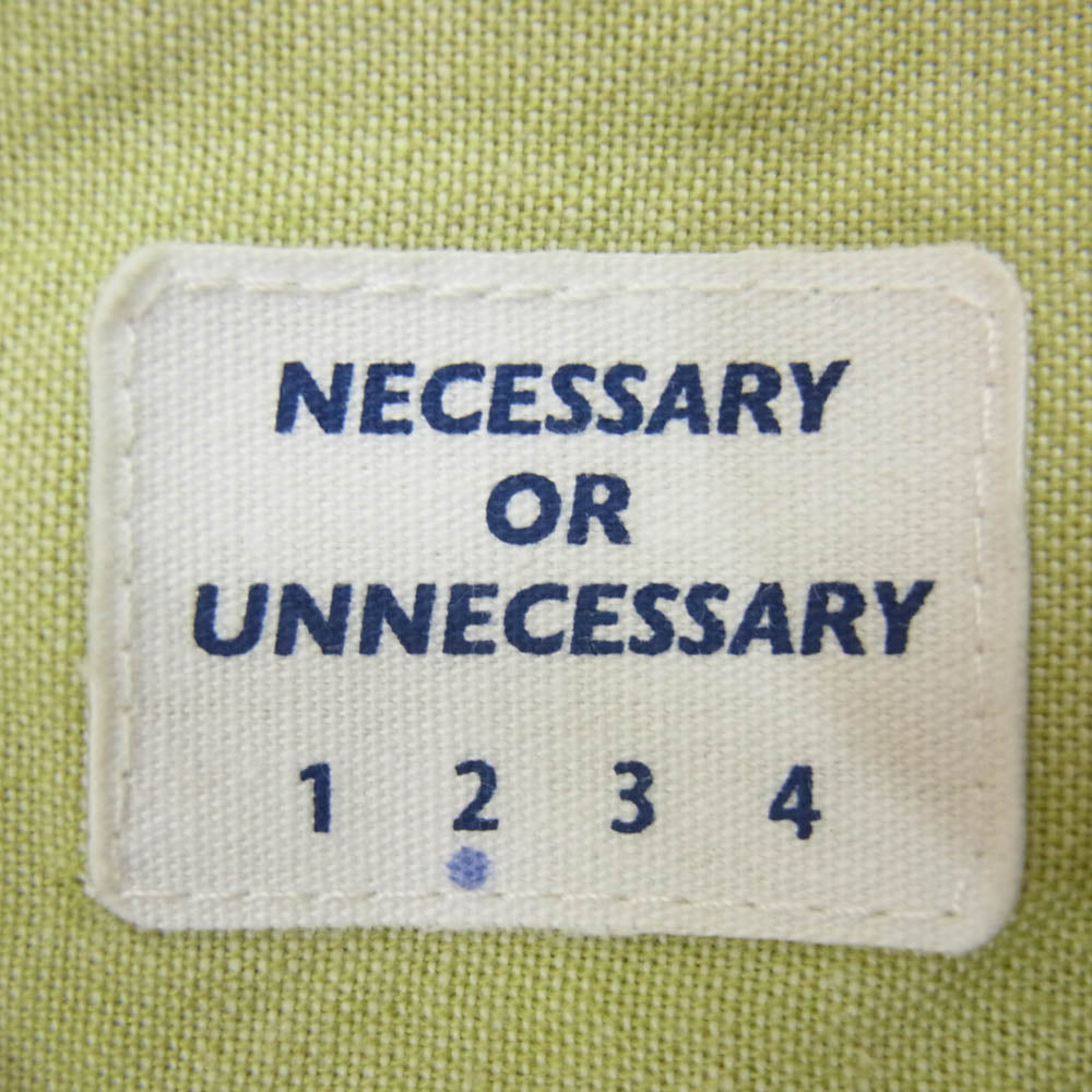 ネセサリー 半袖 オープンカラー シャツ グリーン系 M【極上美品】【中古】