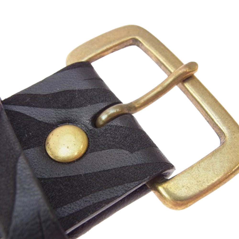 GAVIAL ガヴィル LEATHER WRISTBAND レザー リストバンド ブレスレット ブラック系【中古】
