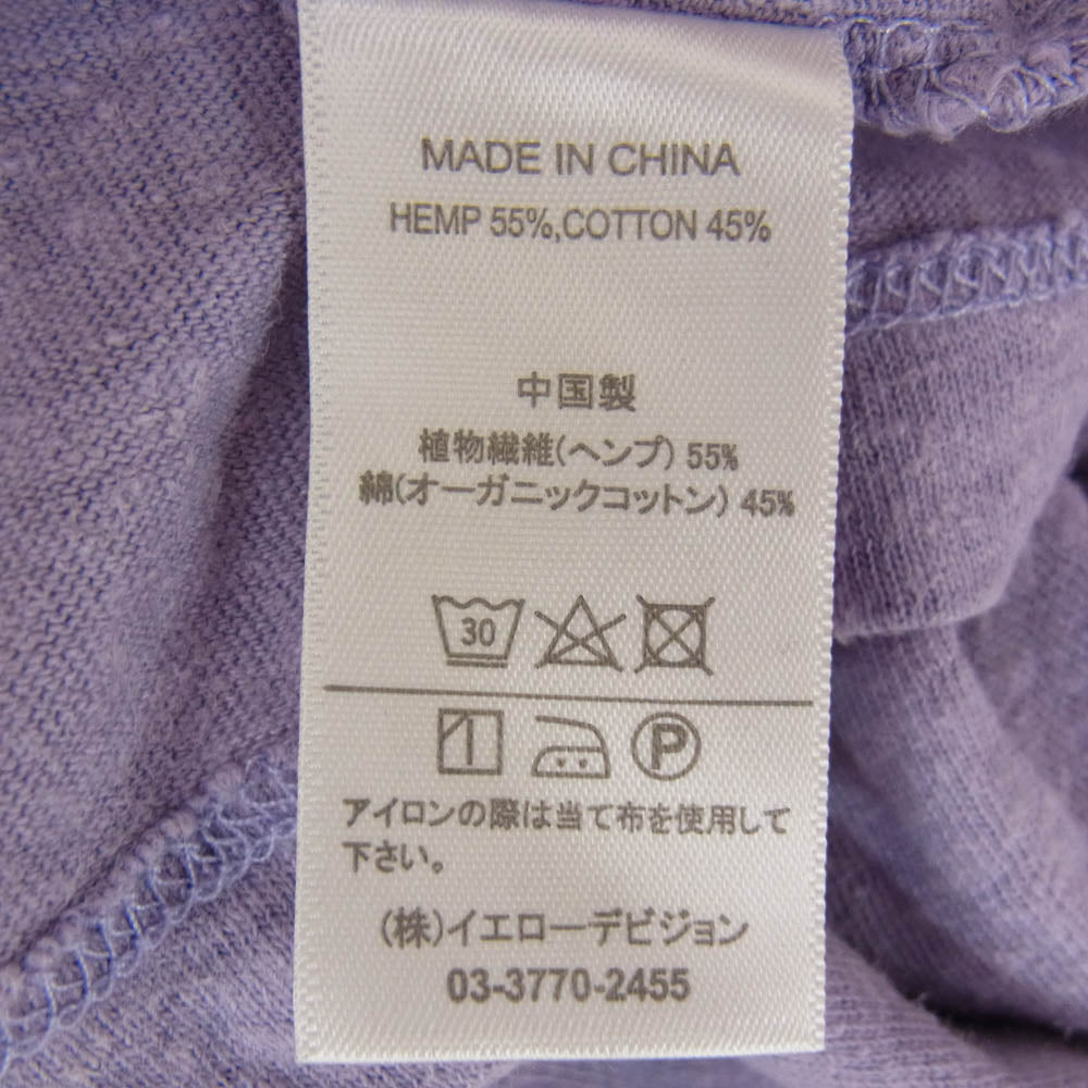 STANDARD CALIFORNIA スタンダードカリフォルニア 胸ロゴ 半袖 Tシャツ パープル系 L【中古】