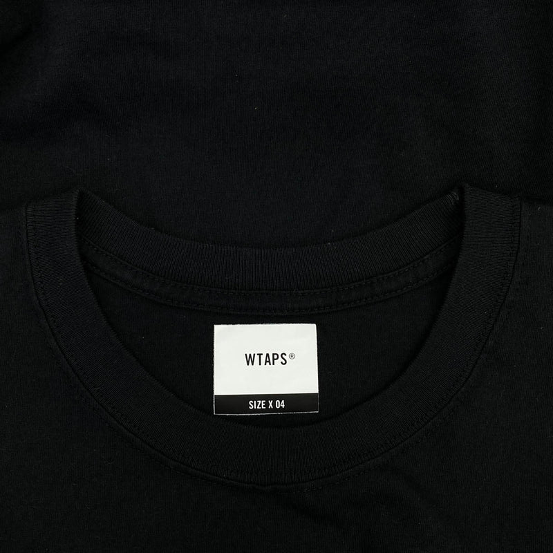 【美品】WTAPS ロゴ半袖Tシャツ 黒 LLサイズ 半袖 ダブルタップス WTAPS ダブルタップス 20AW WTVUA TEE ロゴプリント Tシャツ
