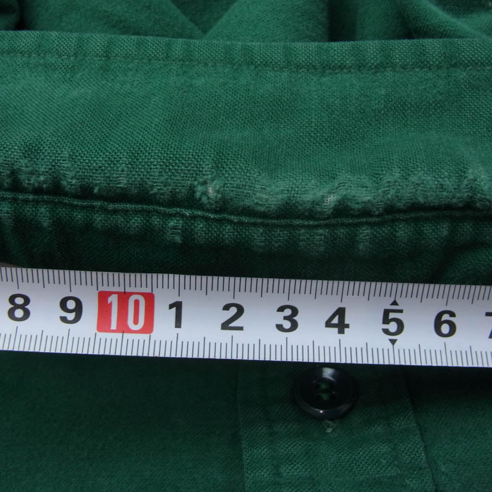 L.L.Bean エルエルビーン 筆記体タグ フランネル シャツ グリーン系 16.5【中古】
