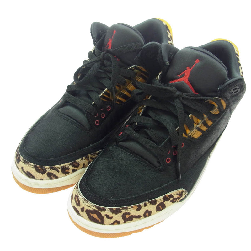 NIKE ブラック サテン スタジャン NIKE ナイキ CK4344-002 Air Jordan 3 Retro SE Animal Instinct