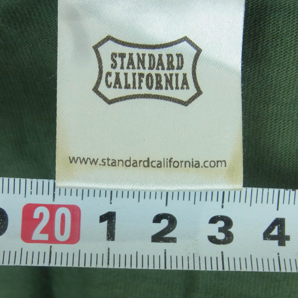 STANDARD CALIFORNIA スタンダードカリフォルニア SD HEAVYWEIGHT LS-T W/LOGO ヘビーウェイト ロゴ 長袖 Tシャツ グリーン系 L 42 - 44【中古】