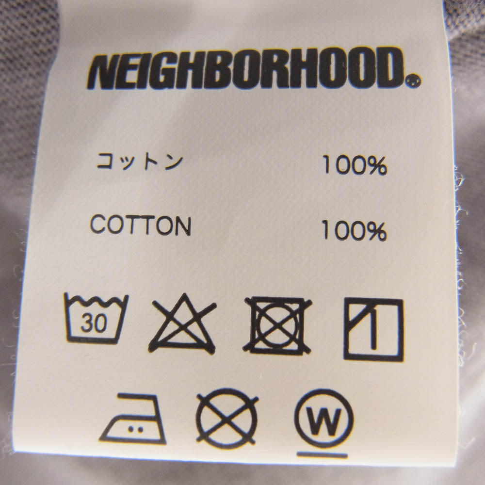 NEIGHBORHOOD ネイバーフッド 22SS 221PCNH-ST07 C-TEE バックロゴプリント Tシャツ 半袖カットソー グレー系 S【中古】