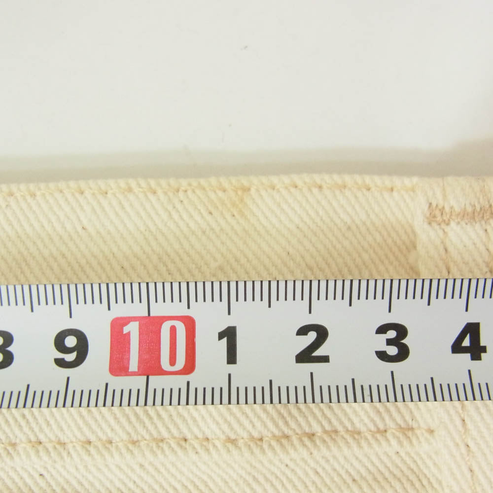 Levi's リーバイス 40505-0552 80s USA製 TALON42 505 ボタン裏刻印515 カラーデニム パンツ 生成 オフホワイト系 33【中古】