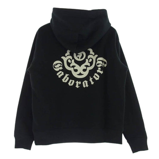 GABOR ガボール Gaboratory ガボラトリー アトリエマーク フーディ パーカー ブラック系 M【中古】