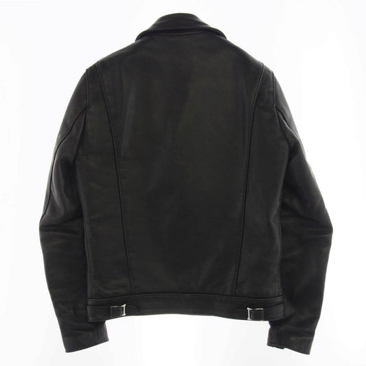 Lewis Leathers ルイスレザー 441T TIGHT FIT CYCLONE サイクロン タイトフィット 裏地赤キルティング レザー ダブルライダース ジャケット ブラック系 38【中古】