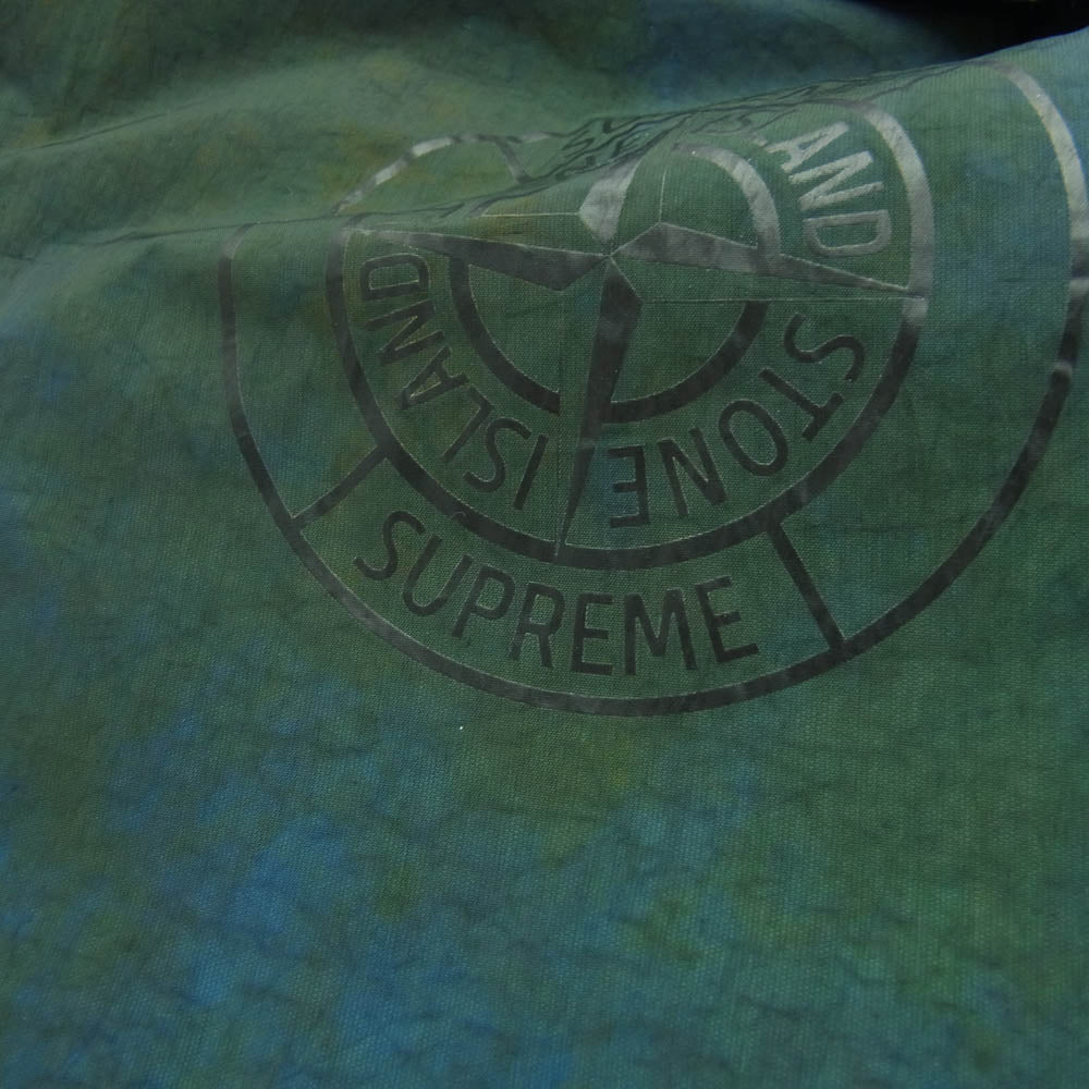 Supreme シュプリーム 20AW 7325301S3 × STONE ISLAND ストーンアイランド Painted Camo Nylon Cargo Pant ペイントデザイン カーゴパンツ カーキ系 ブルー系 S【中古】