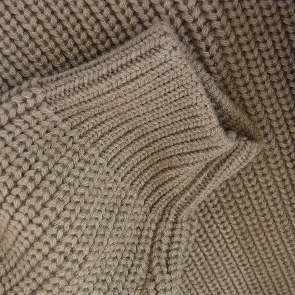 バトナー BN-22FM-030 SIGNATURE CREW NECK Beige シグネチャー 5ゲージ ウール クルーネック ニット ブラウン系 3【中古】