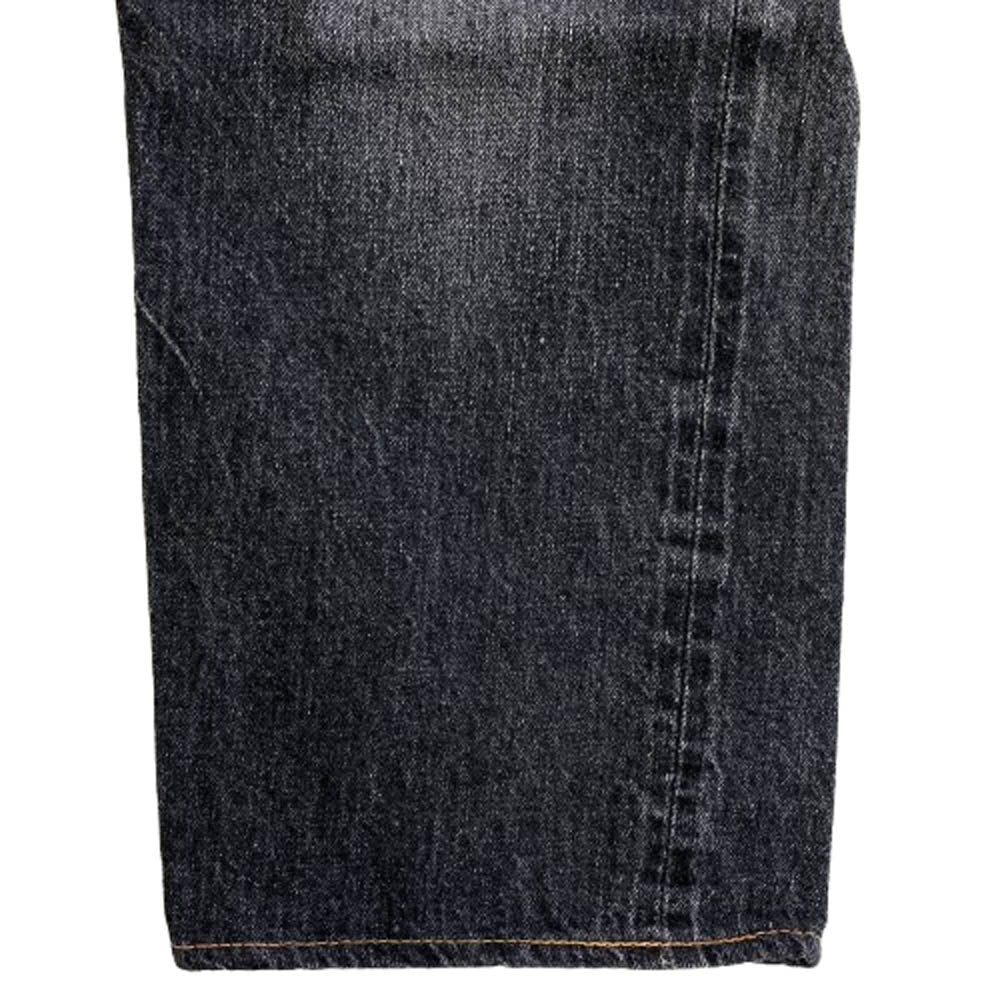 WAREHOUSE ウエアハウス 1100 2nd hand Series 66モデル USEDウォッシュ加工 ブラック デニム パンツ W32 ブラック系 32【中古】