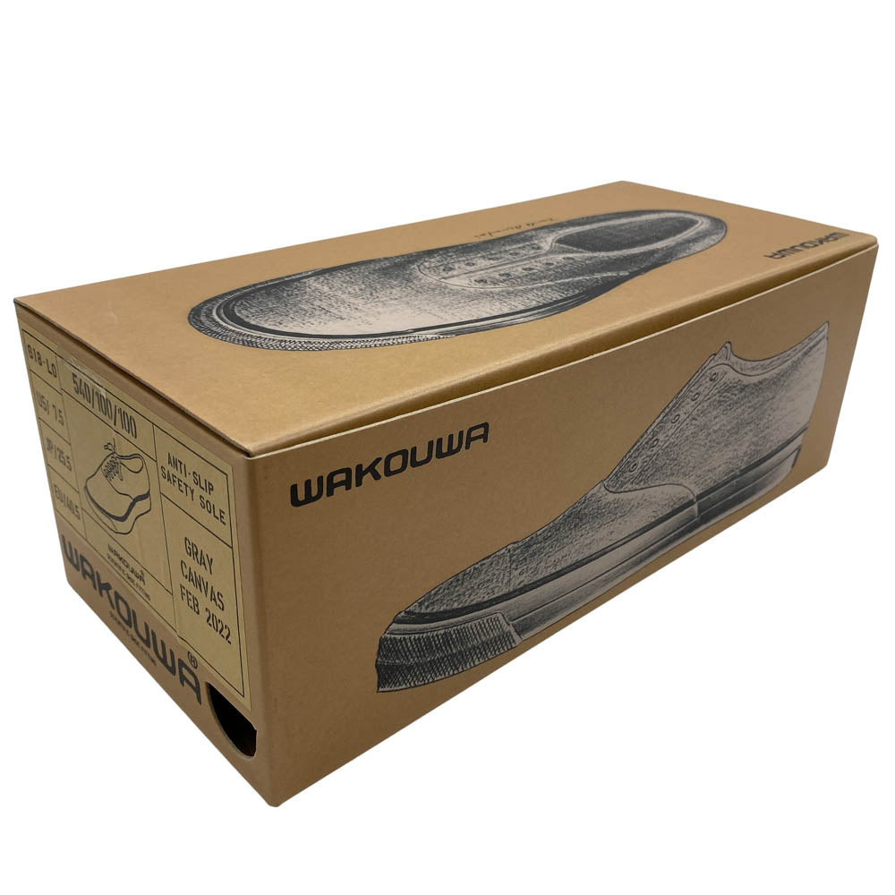ワクワ 618-L WAKOUWA ワクワ LOW CUT GRAY×WHITE SOLE DECK SHOWS キャンバス ローカット スニーカー グレー系 25.5cm【新古品】【未使用】【中古】