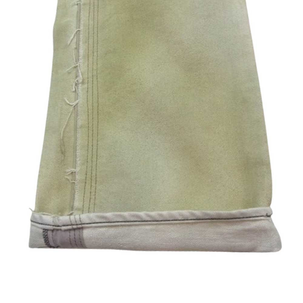 ROEN ロエン ダメージ加工 デニム パンツ カーキ系 33【極上美品】【中古】