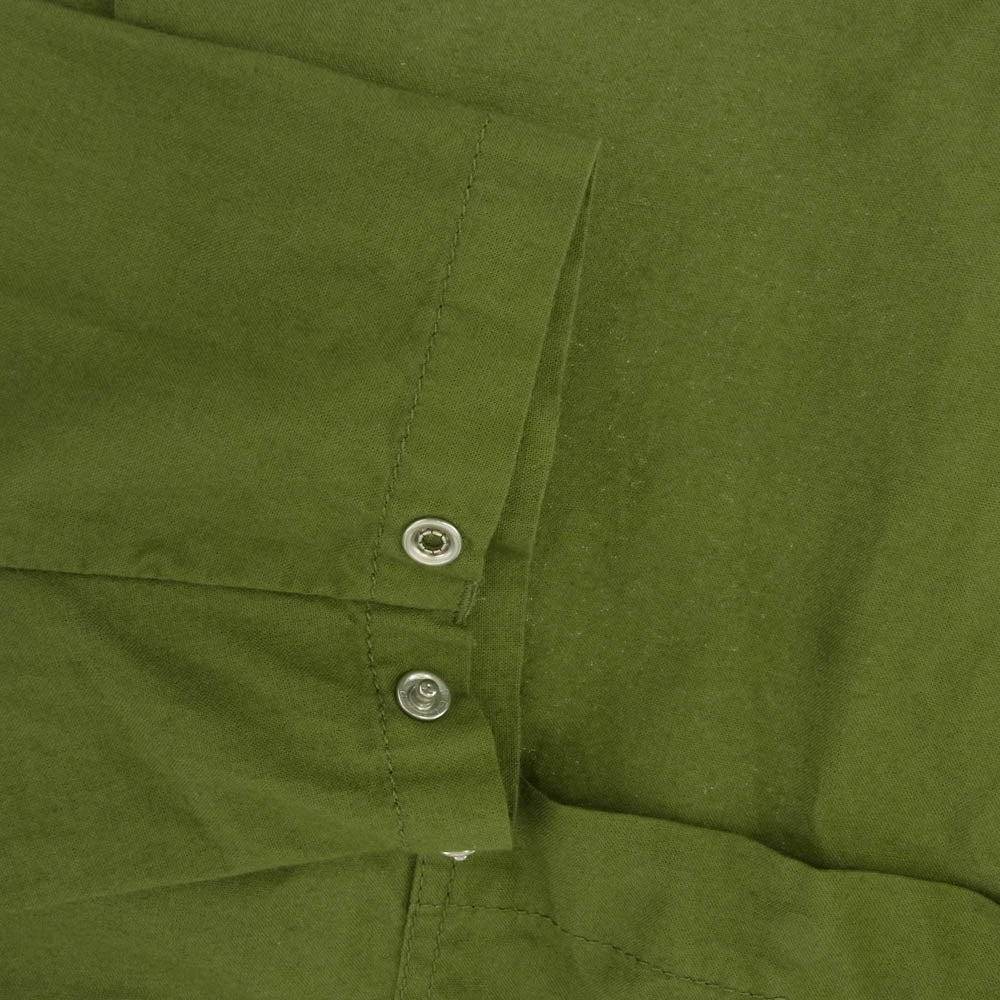 ネセサリーオアアンネセサリー スナップボタン 比翼 長袖 ミリタリー シャツ カーキ系 3【中古】