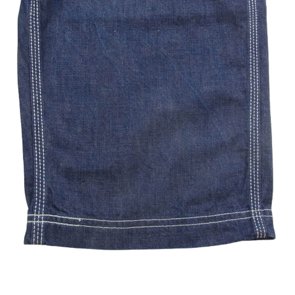 MOMOTARO JEANS 桃太郎ジーンズ ダブルヒップ ペインター クロップド デニム パンツ インディゴブルー系 W34【中古】