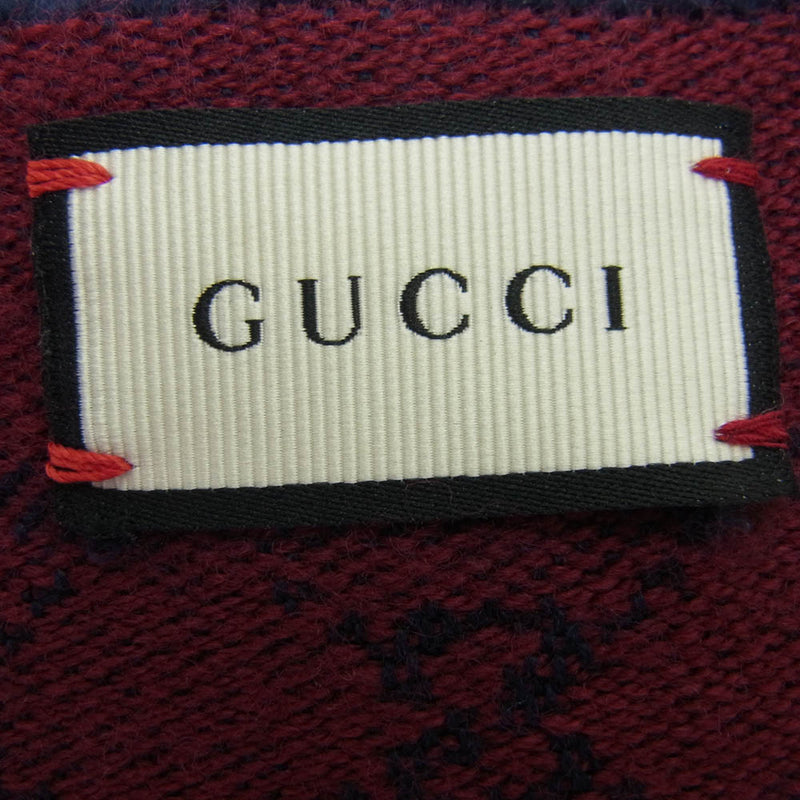 GUCCI グッチ 433854 4G200 GGロゴ 総柄 ジャカードウール スカーフ