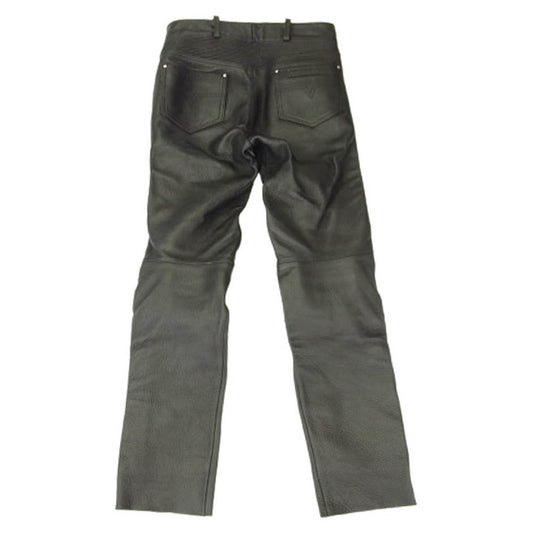 KADOYA カドヤ TCS-PANTS 裾ジップ 膝プロテクター入り レザー バイカー ライディング パンツ ブラック系 L【中古】