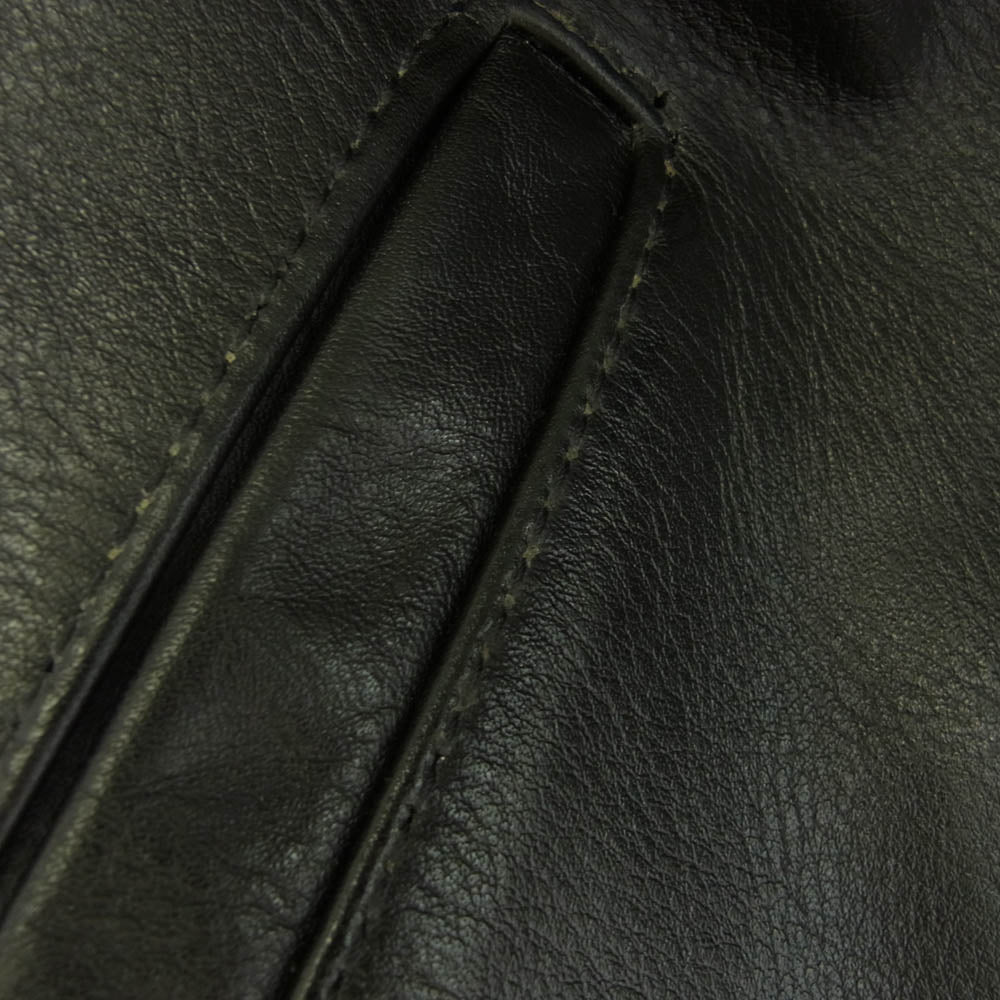 VANSON バンソン ENF 34 ENF LEATHER JACKET インフィールド シングル ライダース ジャケット ブラック系 34【中古】