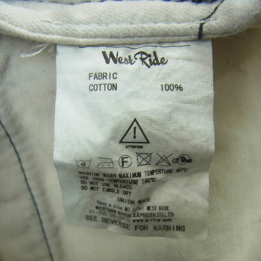 ウエストライド バイカー デニム パンツ ブラック系 31【中古】