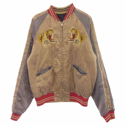 JELADO ジェラード リバーシブルスカジャン 落下傘 虎 ジャケット ライトブラウン系 ブラック系 S【中古】