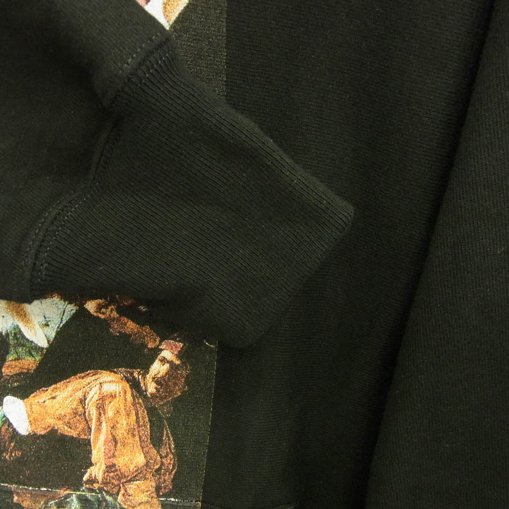 パイレックス × CHAMPION チャンピオン TEARS PULLOVER PRINT HOODIE プリント プルオーバーパーカー ブラック系 XXL ASIA/4XL【中古】