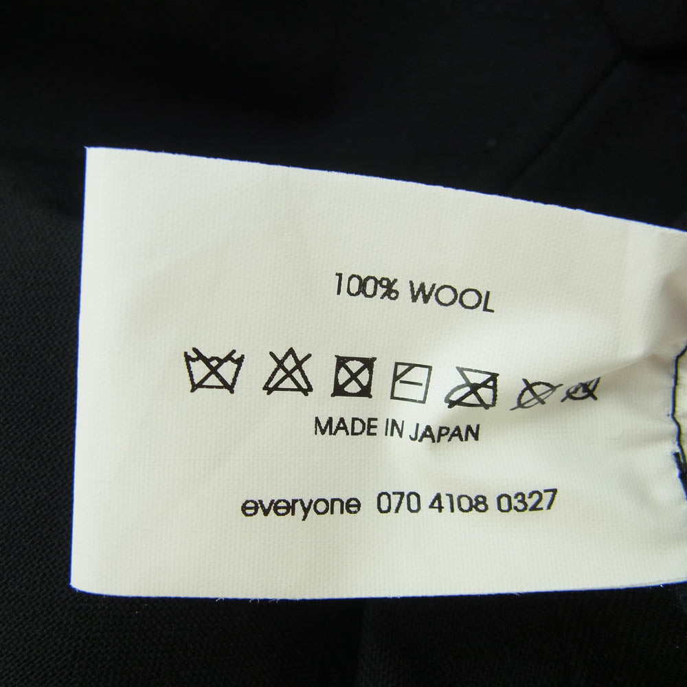 エブリワン Original Logo Tropical Wool Cap ロゴ刺繍 キャップ 帽子 ブラック系【中古】