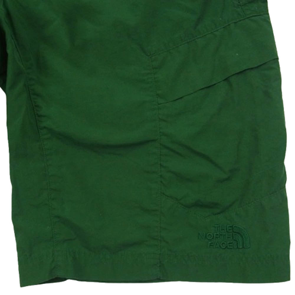 THE NORTH FACE ノースフェイス NB41625 CLASS V CARGO SHORT クラスファイブ カーゴ ショーツ ロゴ刺繍 ナイロン ショート パンツ グリーン系 L【中古】