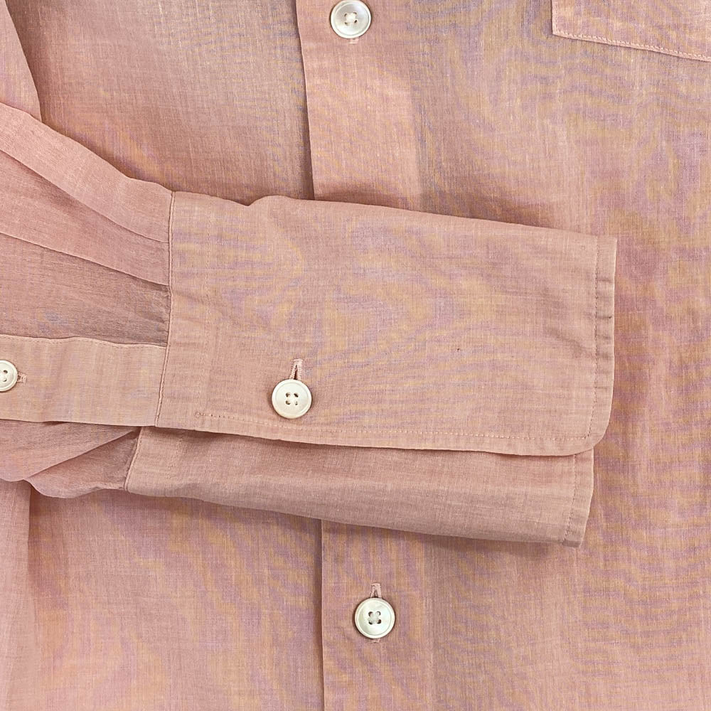 AURALEE オーラリー A24SS03VO HARD TWIST FINX ORGANDY SHIRT ハードツイスト フィンクス オーガンジー 長袖 シャツ ピンク系【中古】