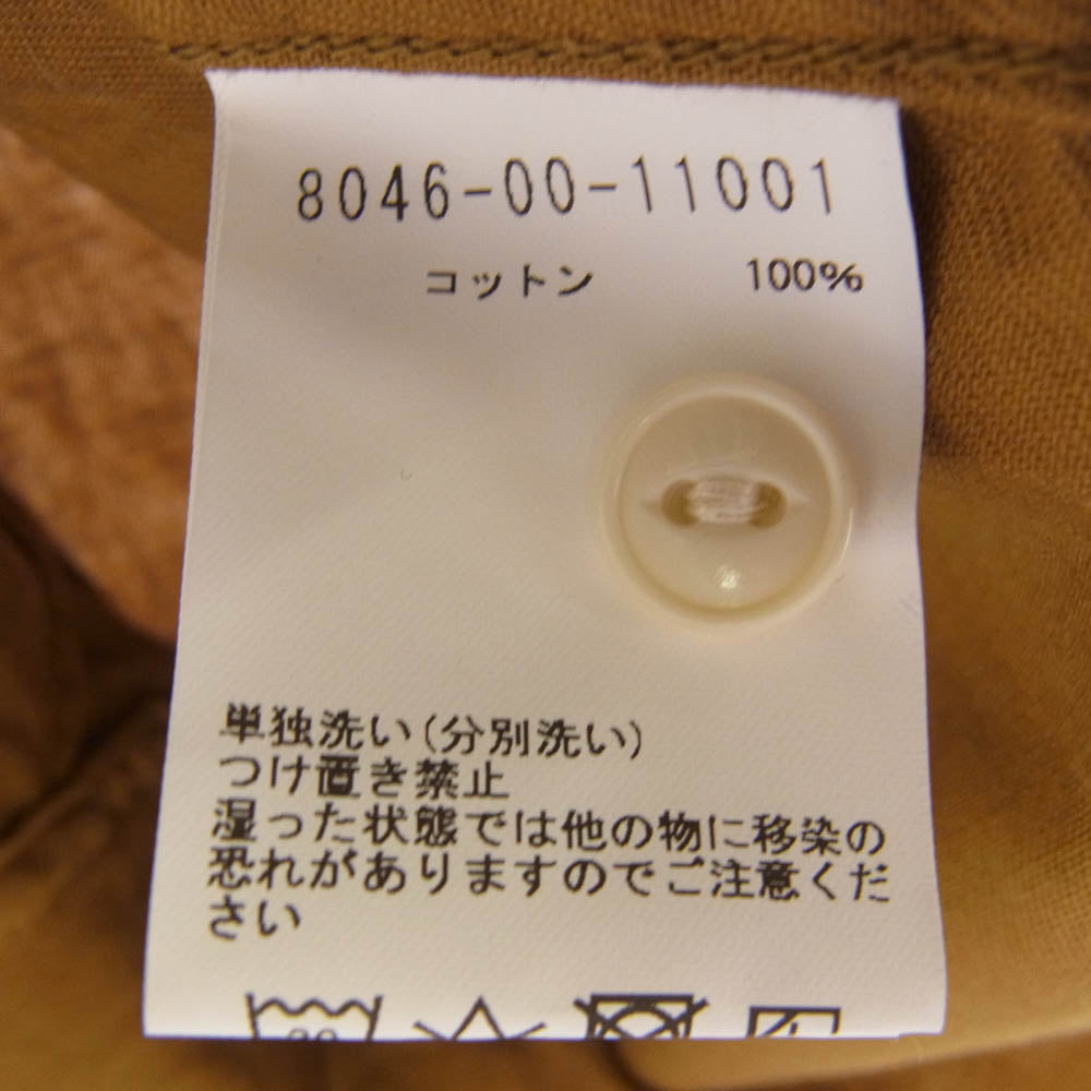 Nigel Cabourn ナイジェルケーボン BASEBALL SHIRT SHORT SLEEVE TYPE2 ベースボール 半袖 シャツ ライトブラウン系 50【美品】【中古】