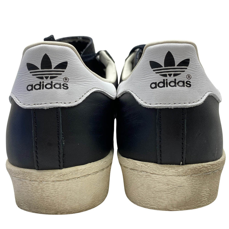 美品 adidas SUPERSTAR ブラック スニーカー金縁 28.0 adidas アディダス SUPERSTAR 80s スーパースター 金ロゴ