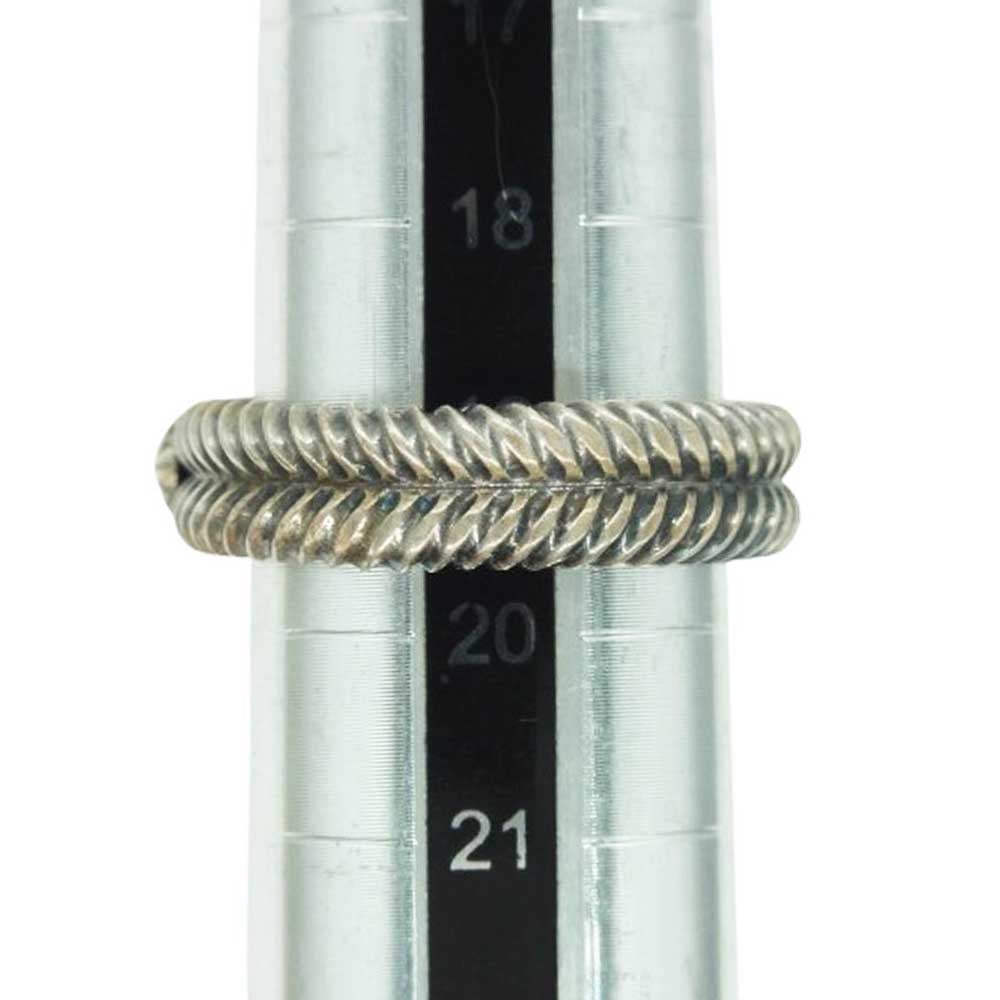 ナバホ族 Donovan Cadmanドノバンキャドマン ターコイズ リポウズ ワイヤー リング 約19.5号【中古】