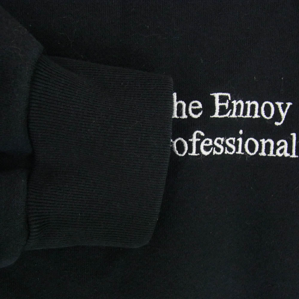 The Ennoy Professional ザ エンノイ プロフェッショナル 20AW AW20BRENCTO1NTL ロゴ刺繍 クルーネック スウェット トレーナー ブラック系 M【中古】