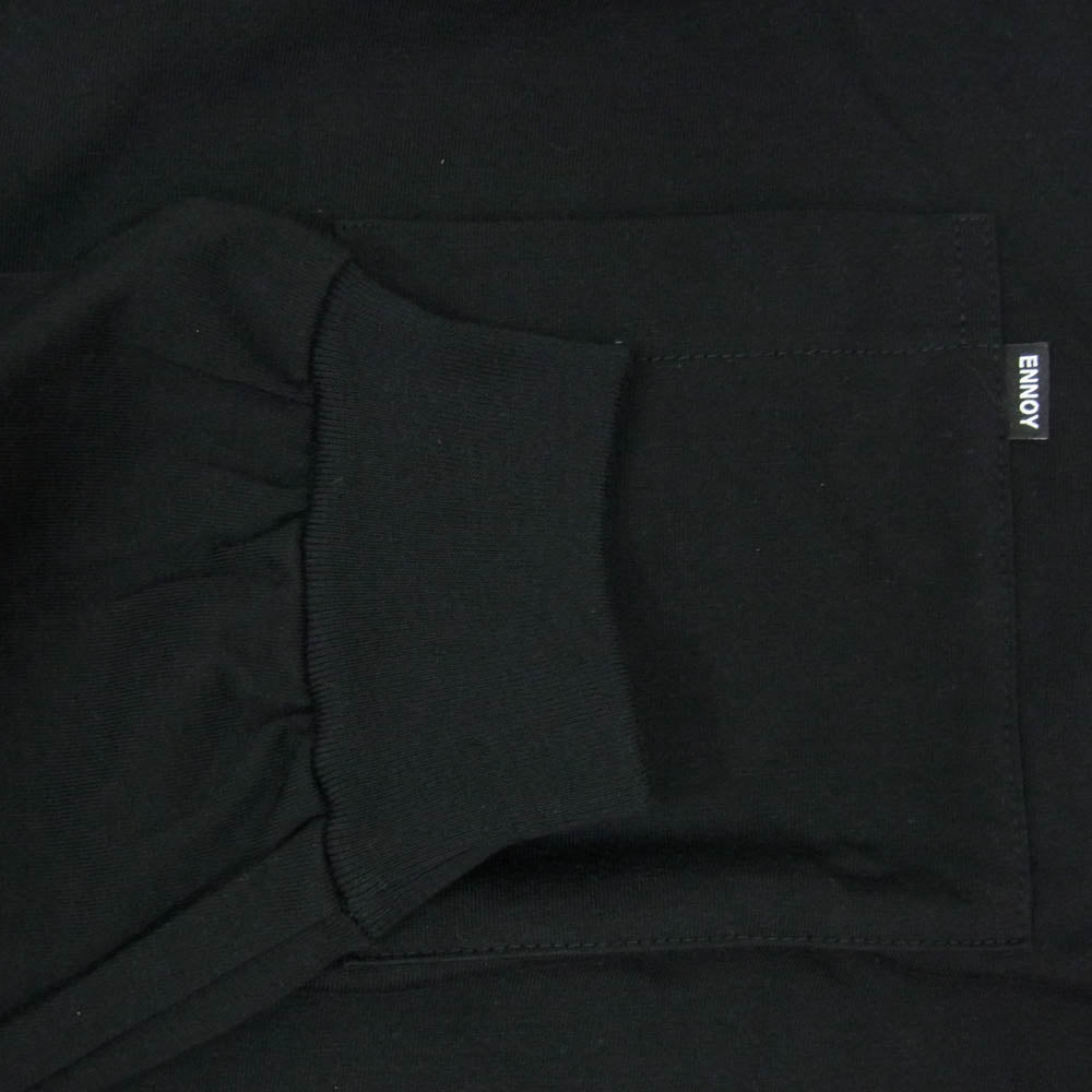 The Ennoy Professional ザ エンノイ プロフェッショナル POCKET & CREW 2PACK LS T-SHIRTS (BLACK) ポケット クルー 2パック 長袖 Tシャツ 2枚セット ブラック系 L【美品】【中古】