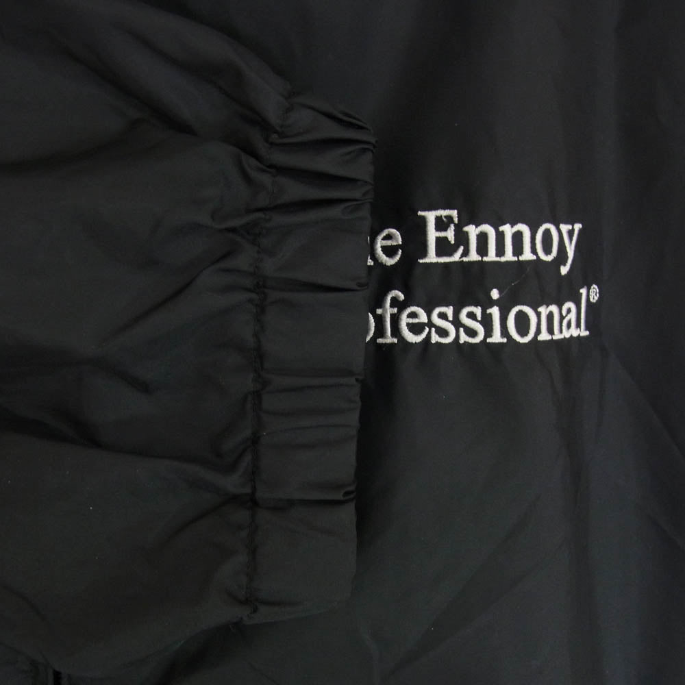 The Ennoy Professional ザ エンノイ プロフェッショナル PACKABLE NYLON JACKET ロゴ刺繍 パッカブル ナイロン ジャケット ブラック系 L【中古】